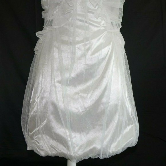 Esley White Bubble Dress Size S Party Dance - Picture 2 of 8
